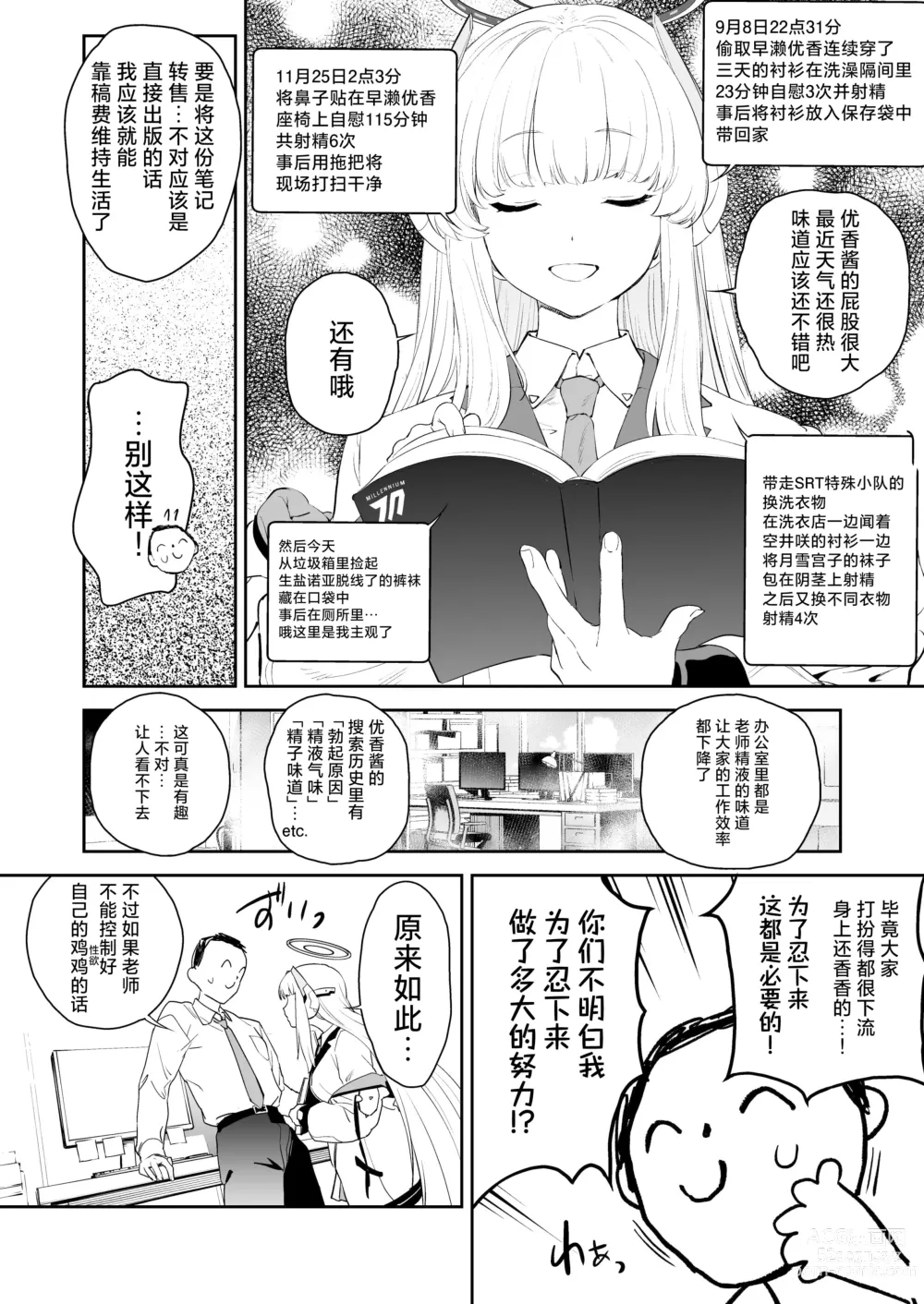 Page 5 of doujinshi Seminar Shoki Ushio Noa ni Yoru Gyaku Chinpo Kanri Kiroku - penile paradoxical management écriture