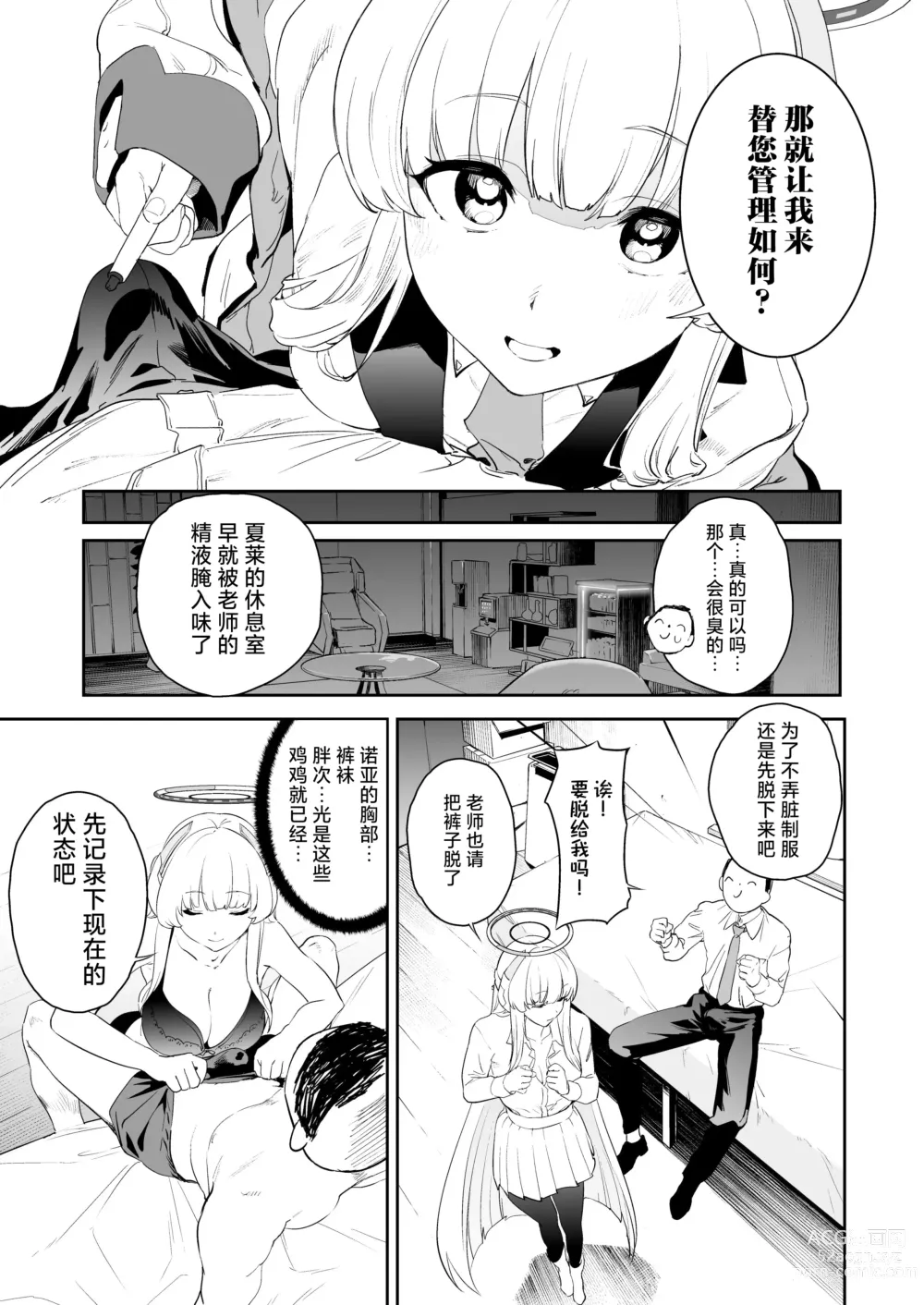 Page 6 of doujinshi Seminar Shoki Ushio Noa ni Yoru Gyaku Chinpo Kanri Kiroku - penile paradoxical management écriture