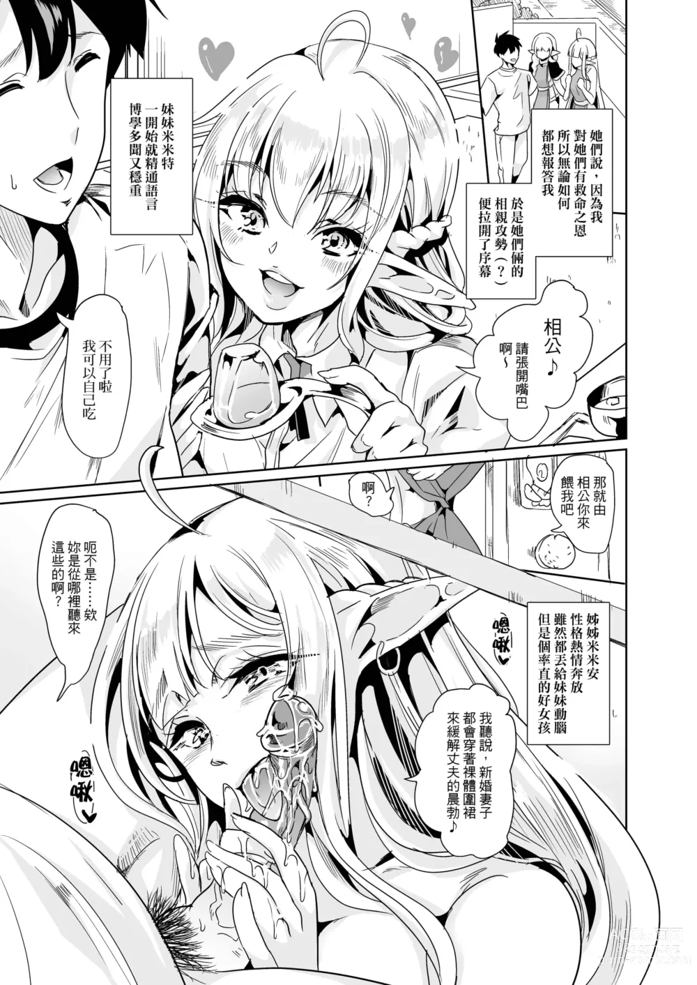 Page 693 of doujinshi 僕の異世界ハーレム+スケベエルフ姉妹、婚活に来る~ 整合