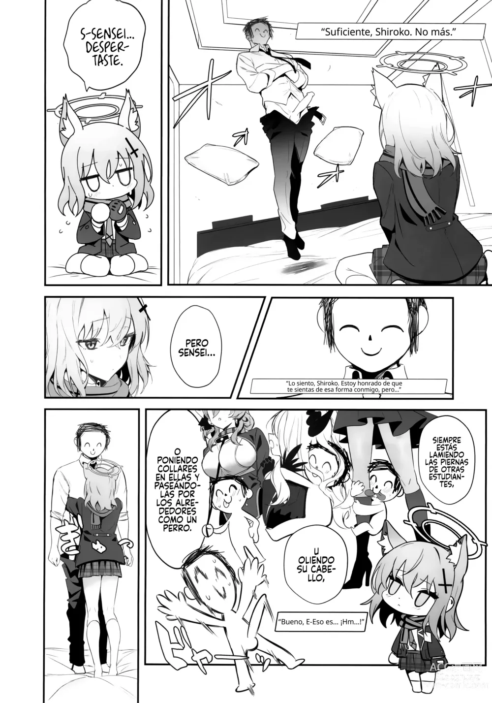 Page 9 of doujinshi ByuruAka～Seiyoku Tuyotuyo Shiroko to Rabuho Ecchi～