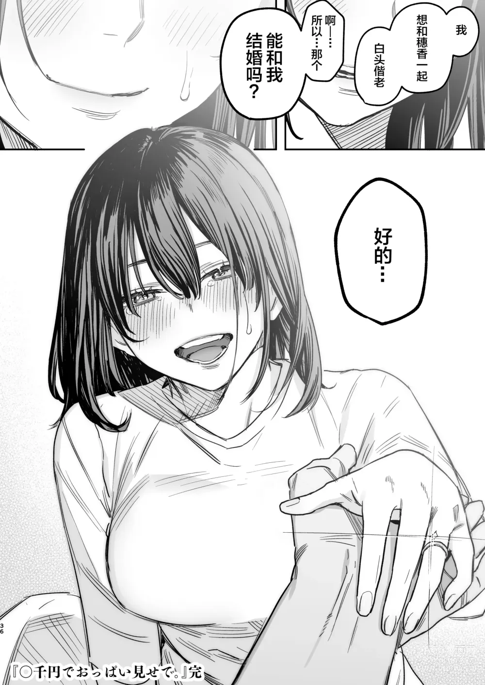 Page 35 of doujinshi 〇sen Yen de Oppai Misete. -After-