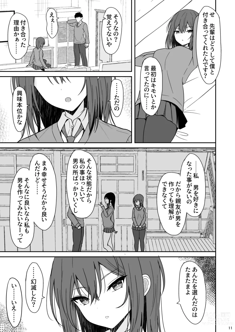 Page 10 of doujinshi Tsumetai Senpai ga Mukyoka Nakadashi Sareru made