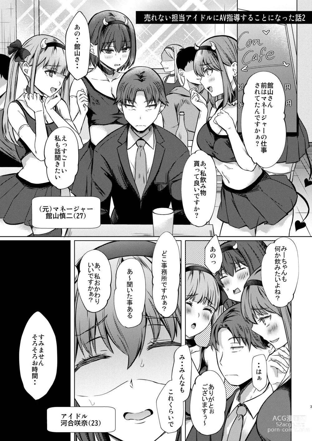 Page 4 of doujinshi Urenai Tantou Idol ni AV Shidou suru Koto ni Natta Hanashi 2