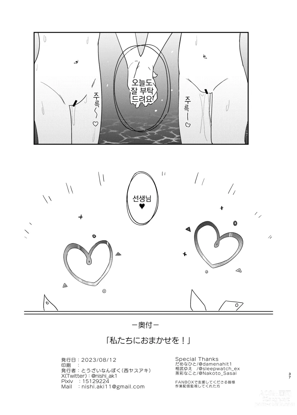 Page 36 of doujinshi 저희에게 맡겨주세요!