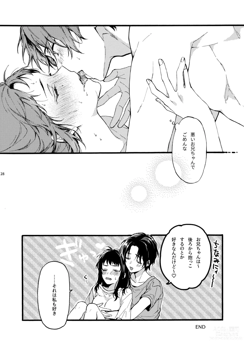 Page 28 of doujinshi Kono Hito Kareshi ja Arimasen!! (2) ~Shinomura Kyoudai no Jijou side Fuyuto~