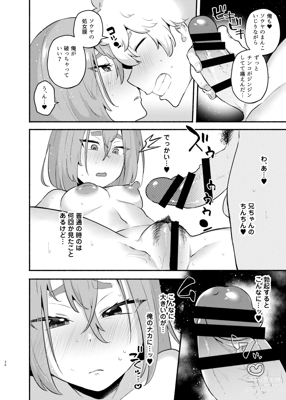 Page 36 of doujinshi Ore no Otouto ga Imouto ni Natta Hanashi