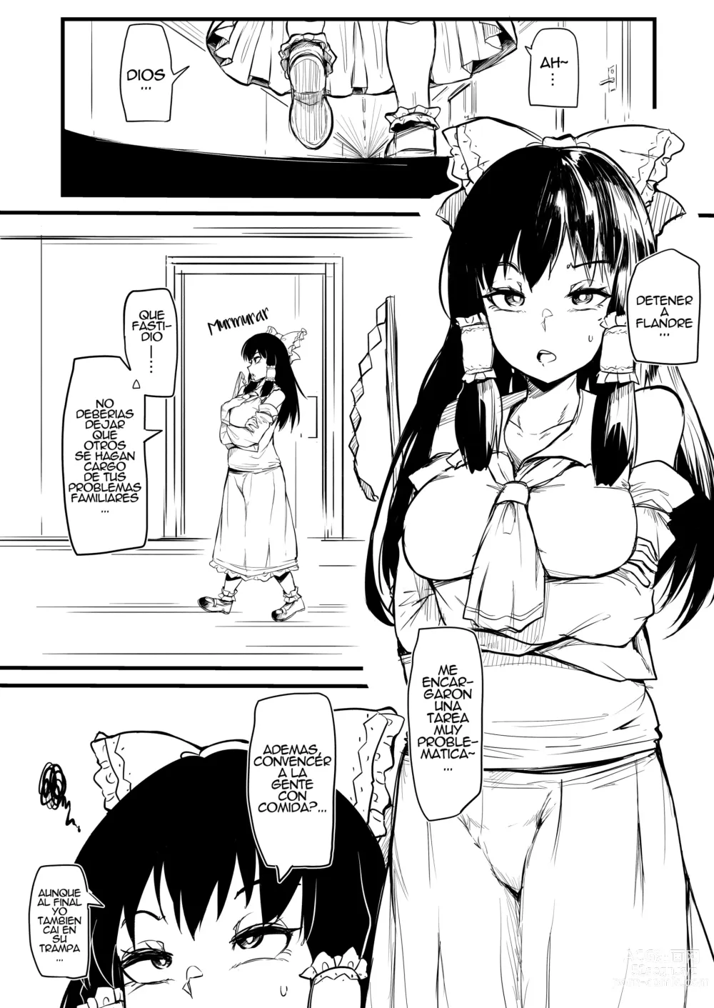 Page 1 of doujinshi Futanari Furan-chan ga Reimu o Chokyo Suru Manga