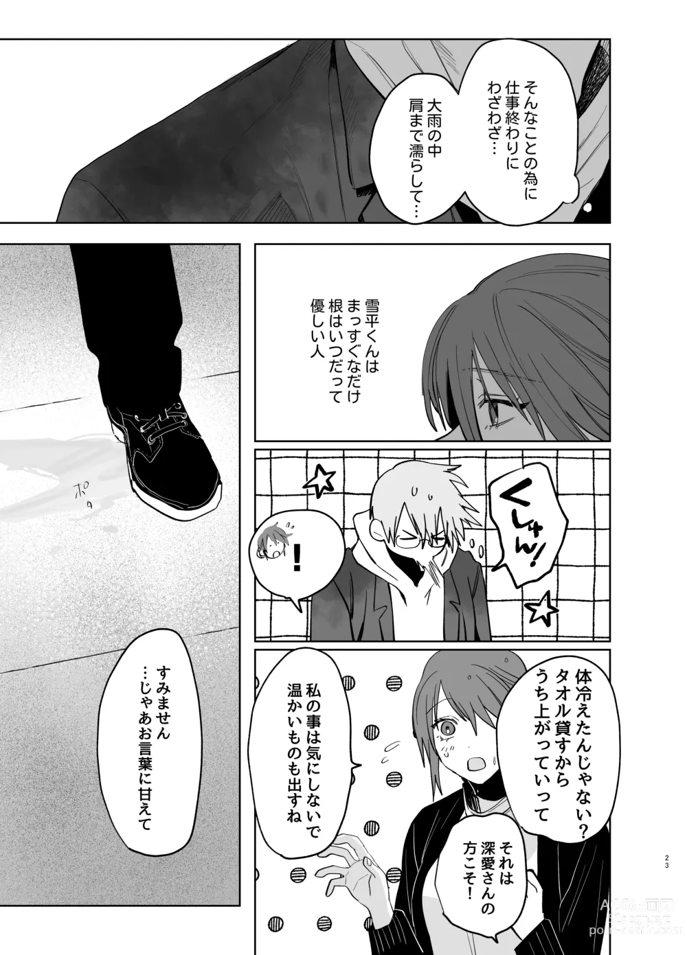 Page 21 of doujinshi Watashi no Shiranai Yukihira-kun ~Wanko-kei Toshishita Douryou no Ai ga Omosugiru~