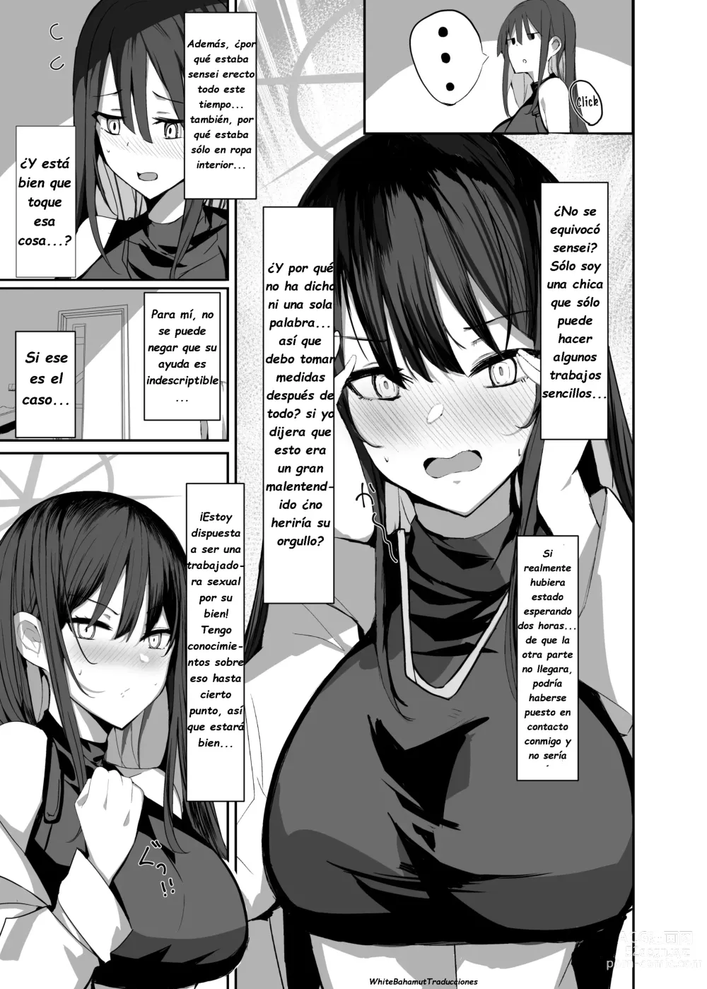 Page 9 of doujinshi Contraté a una Trabajadora Sexual, pero Apareció Saori y así de Repente Tuvimos Sexo.