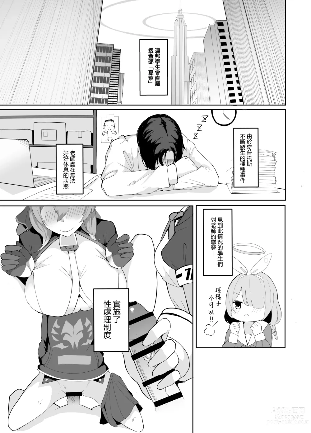 Page 2 of doujinshi BluArch Seishoribu -Ajitani Hifumi Hen-