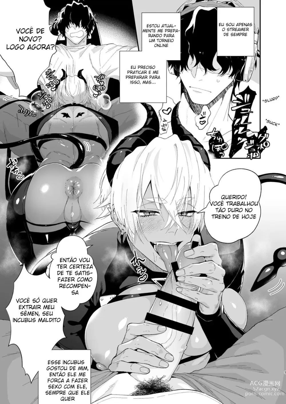 Page 5 of doujinshi Game Shitai Dakenanoni Incubus ni Suwaremakuru!