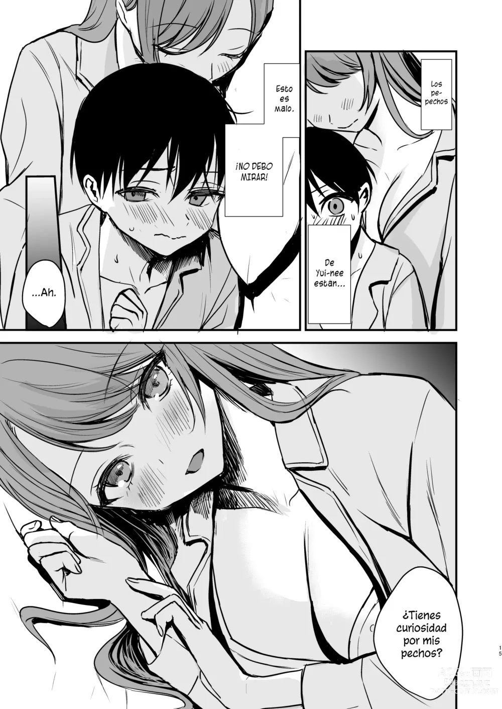 Page 14 of doujinshi Konyaku Haki ni Natta Onee-chan o Nagusametara Otomari H suru koto ni Natta Boku.