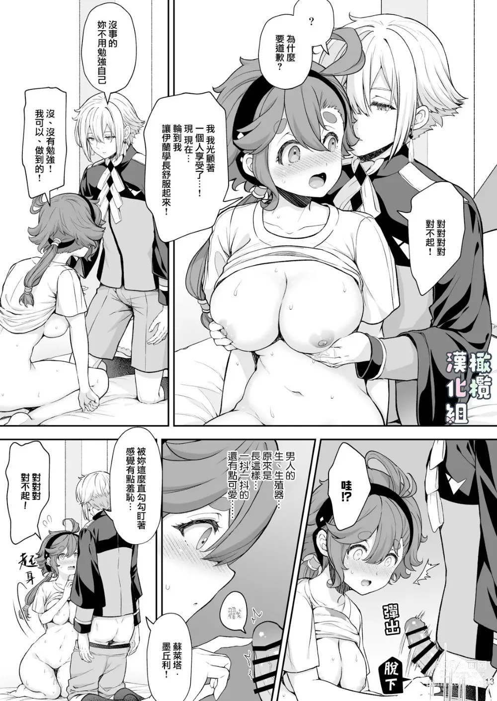 Page 13 of doujinshi 伊兰和苏莱塔不做爱就出不去的房间