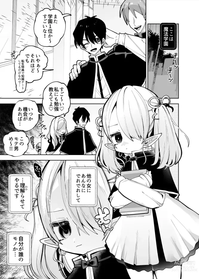 Page 4 of doujinshi Yandere Puniman Elf Kanojo ga Ore no Ai o Rikai Shinai node Tettei Wakarase Junai Ecchi Otoshi