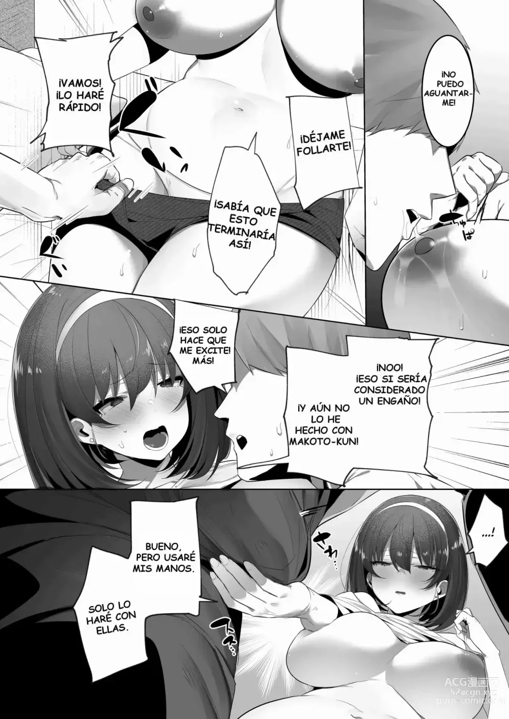 Page 9 of doujinshi Kareshi Mochi no Kyonyuu Osananajimi o NTR Nakadashi Suru Hon