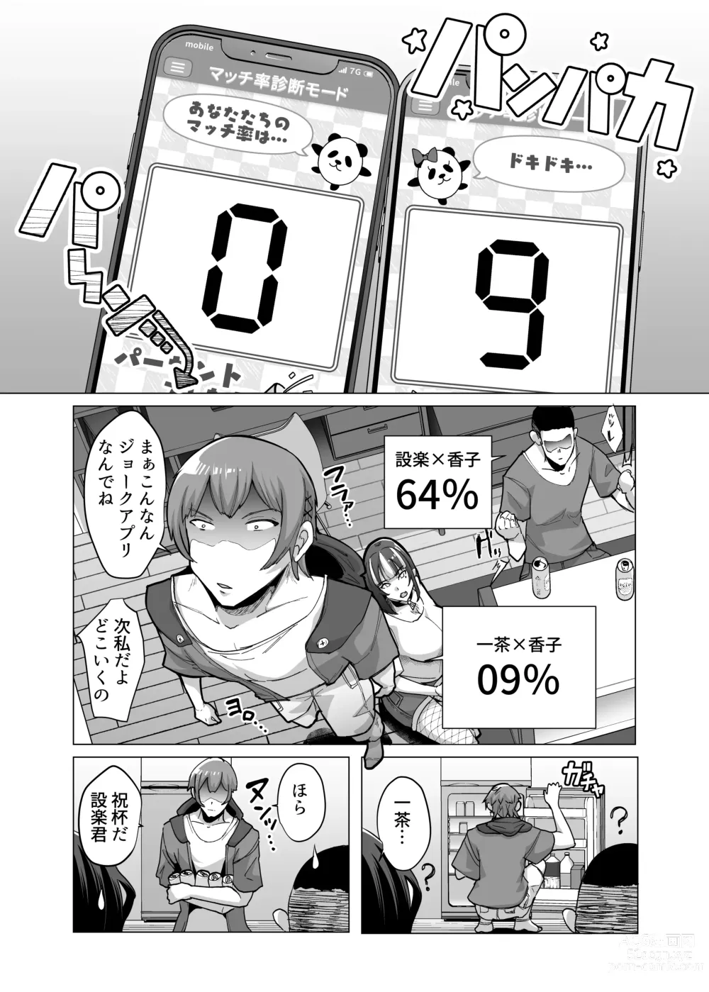 Page 8 of doujinshi 09% ~Seiheki Matching Appli de Aishou Saiaku datta Oretachi wa~