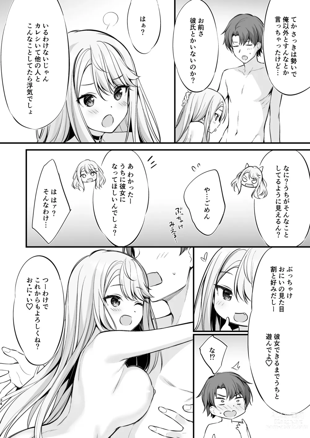 Page 33 of doujinshi SNS de Deatta no wa Gyaru-ka shita Imouto Deshita