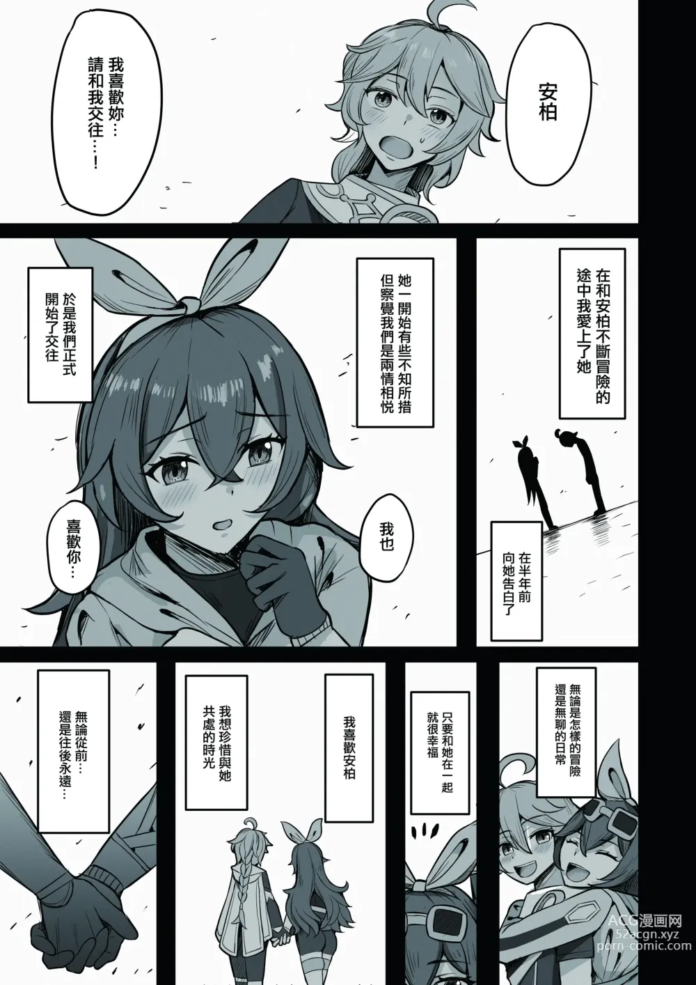 Page 2 of doujinshi 其實我很喜歡莫娜