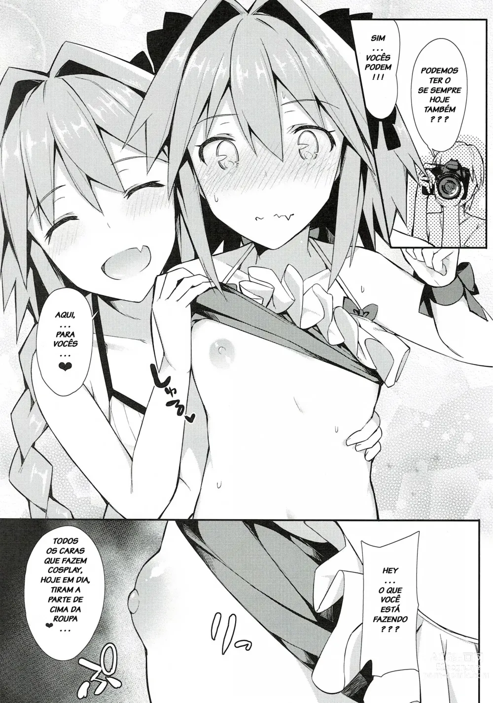 Page 7 of doujinshi Astolfo Cos no Ochinpo Glyph ga Extella Link