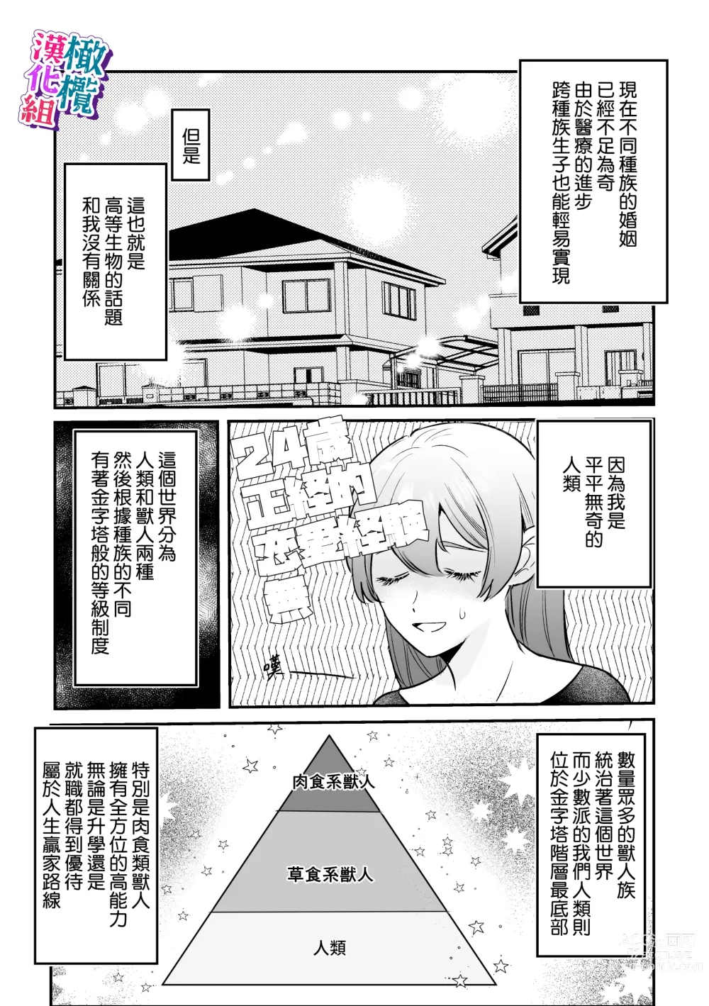 Page 3 of doujinshi ookami kun no syuutyaku ai kara ni ge rare nai!～ osananazimi no zyuuzin to hatuzyou koubi～｜无法逃离狼君的执着爱！ ～和青梅竹马的兽人交尾～