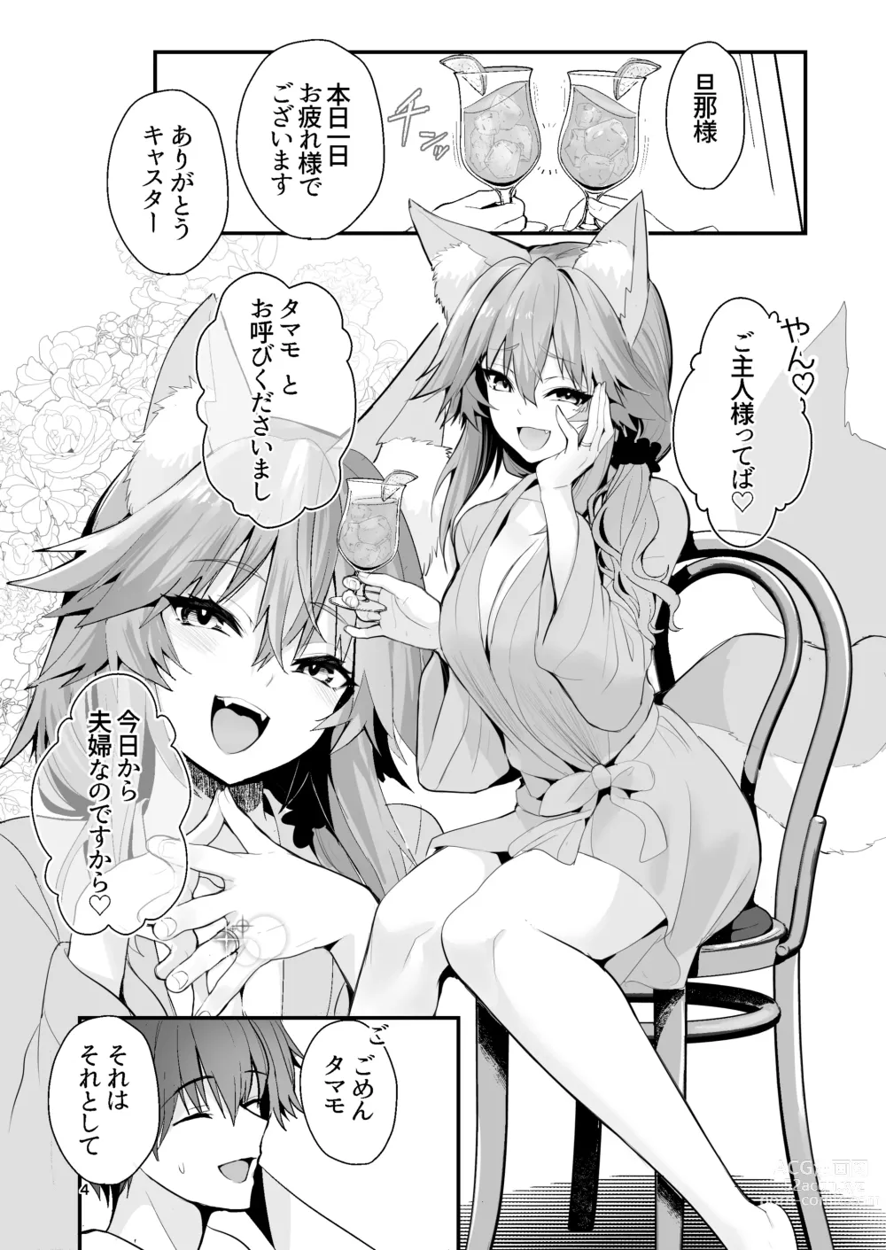 Page 3 of doujinshi Shinkon Shinsai Tamamo-san