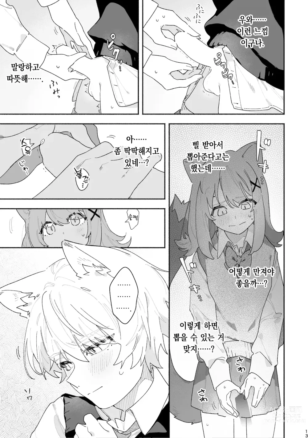 Page 14 of doujinshi ♂이 수비. 고양이 쨩 × 고양이 군