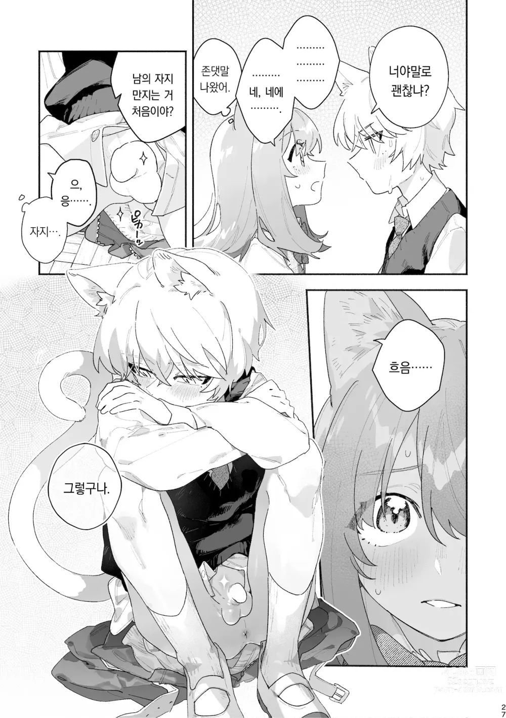 Page 28 of doujinshi ♂이 수비. 고양이 쨩 × 고양이 군