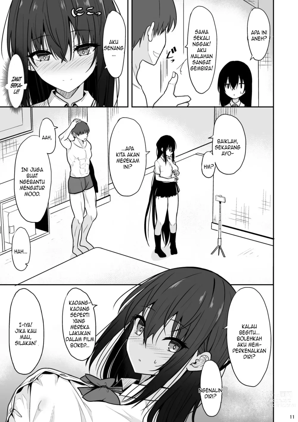 Page 10 of doujinshi Pacar yang Pendiam Jadi Orang Cabul yang Suka Ngecrot Dalam Saat Syuting Bokep