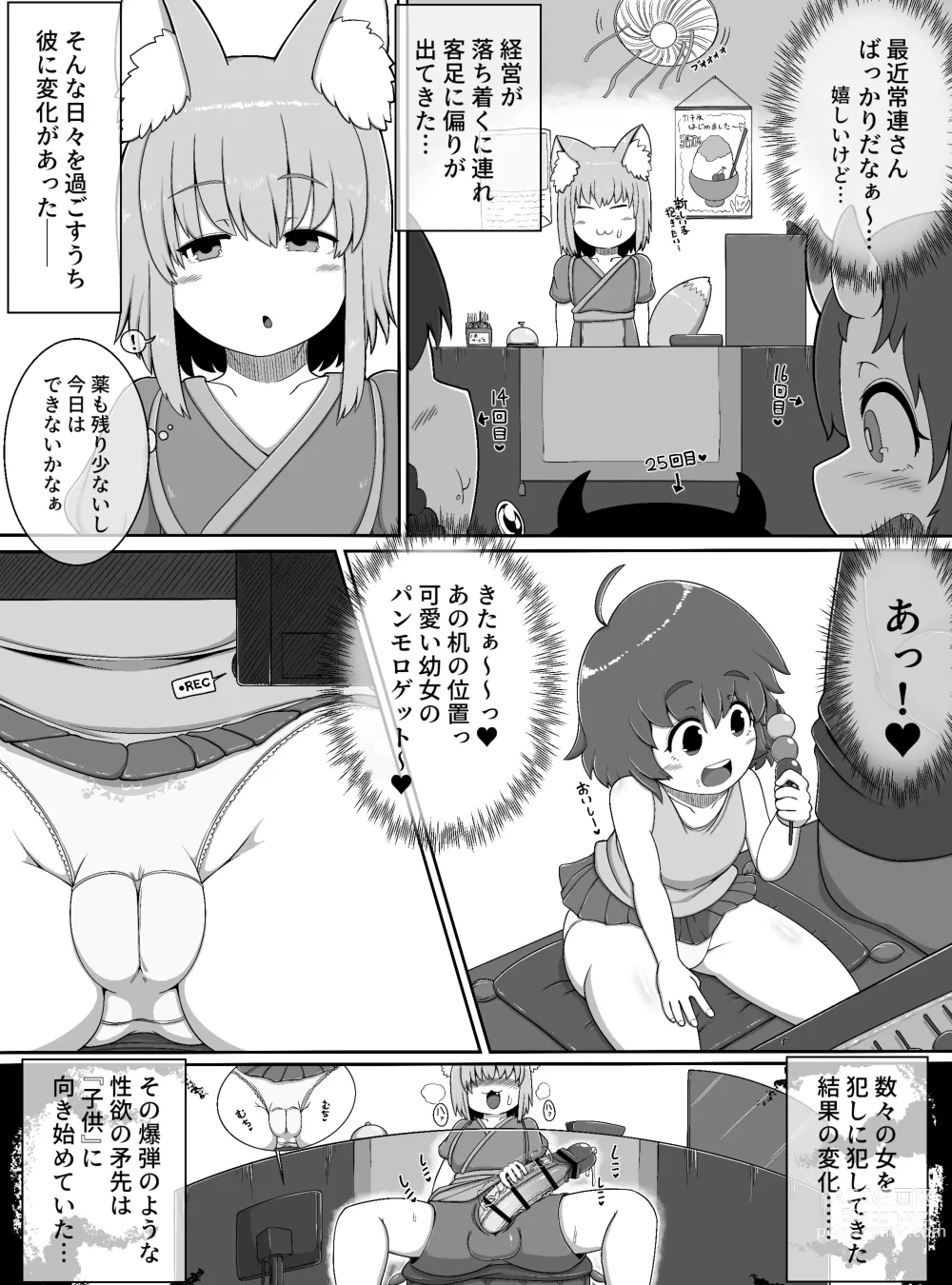 Page 10 of doujinshi Oidemase Kitsuneya -All the customers are my sex treatment masturbators-