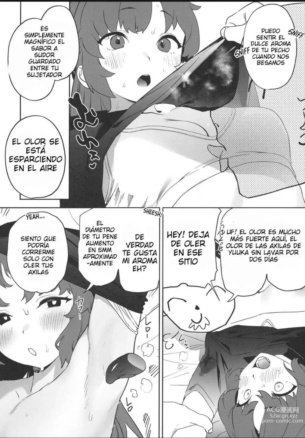 Page 16 of doujinshi Shimi Ase Yuuka no Mure Momo Manko