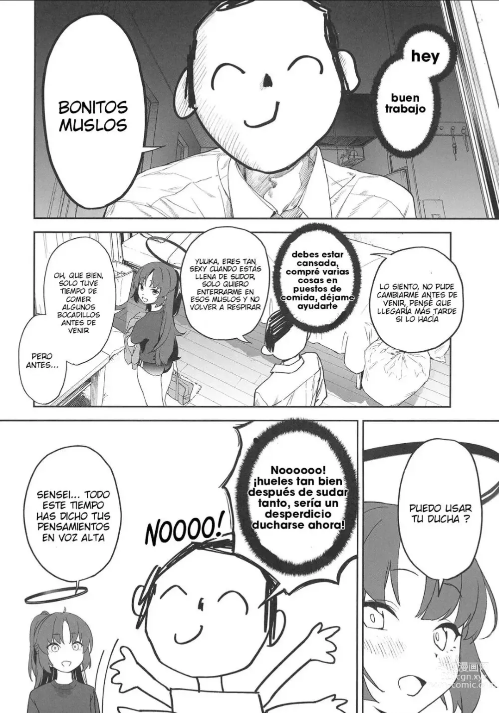 Page 4 of doujinshi Shimi Ase Yuuka no Mure Momo Manko