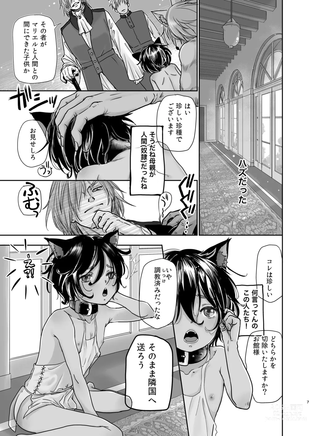 Page 7 of doujinshi Boku, Isekai de Nekomimi Seidorei to Shite Tonari no Kuni made Tabi o Shitemasu.