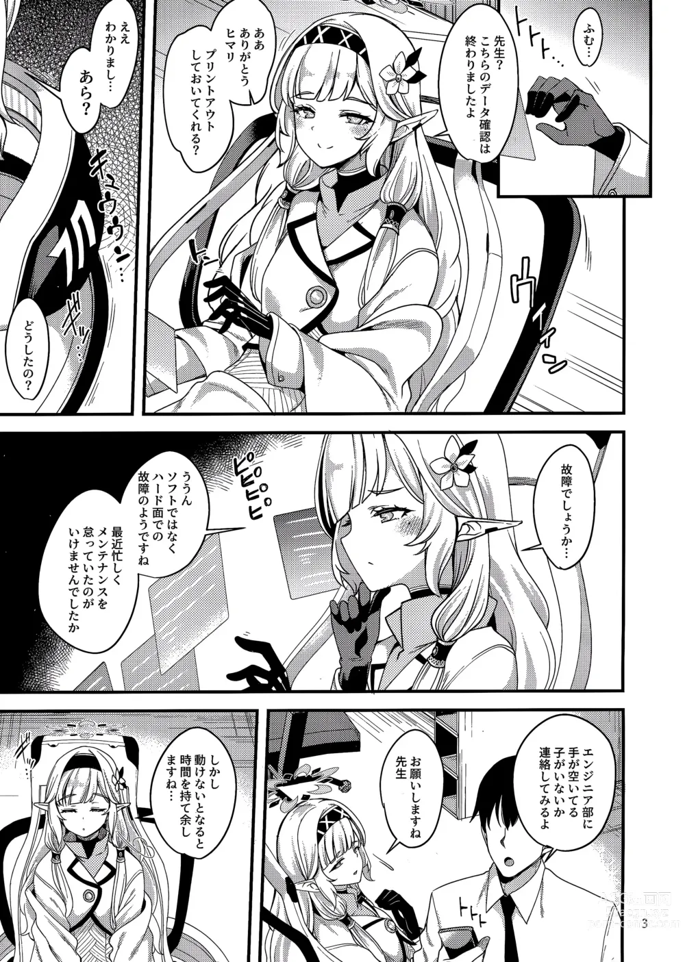 Page 2 of doujinshi Aru Hi no Chou Tensai Ecchi Kei Byoujaku Bishoujo Hacker