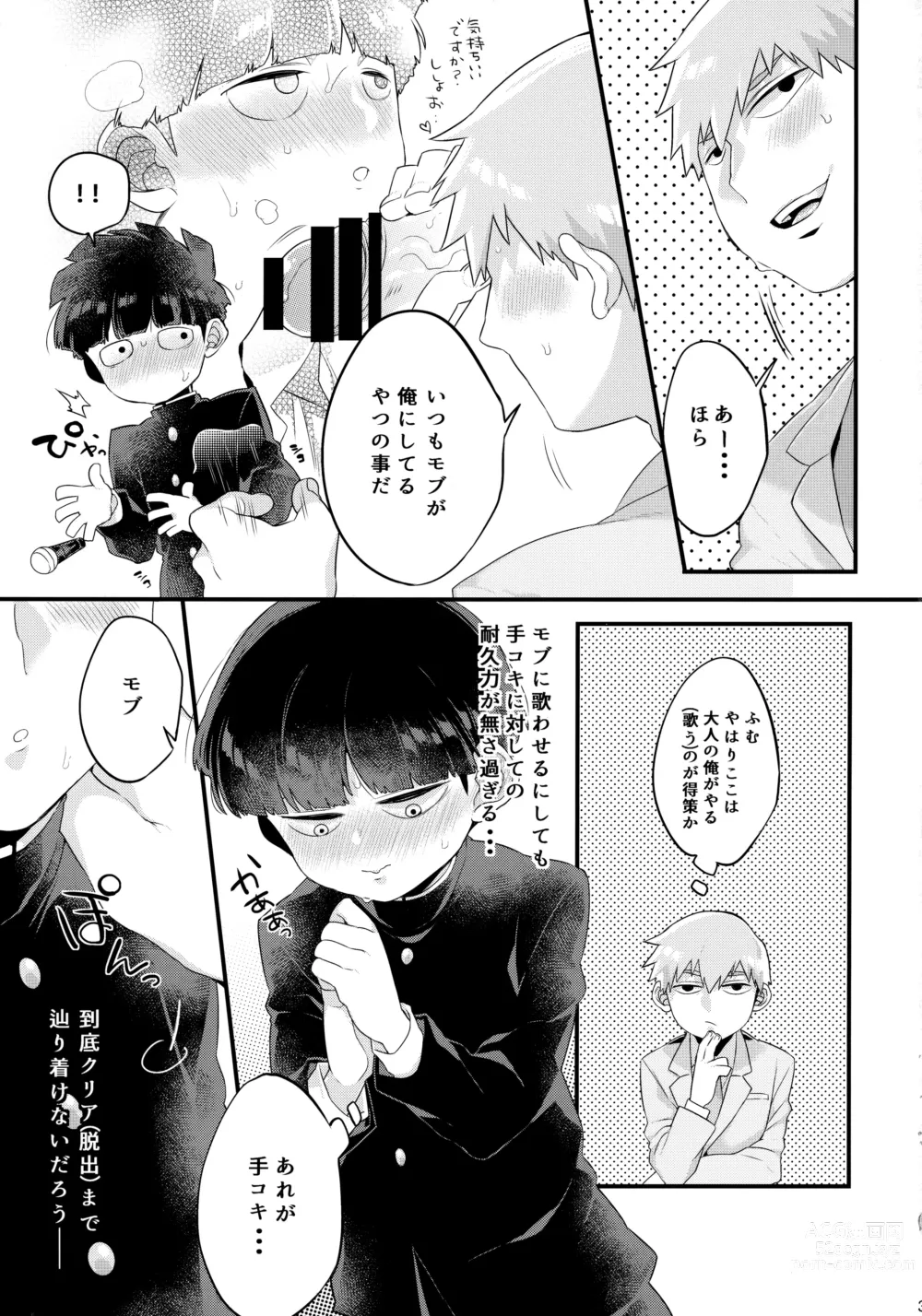 Page 4 of doujinshi ××× Shinai to de Rarenai Shitei.