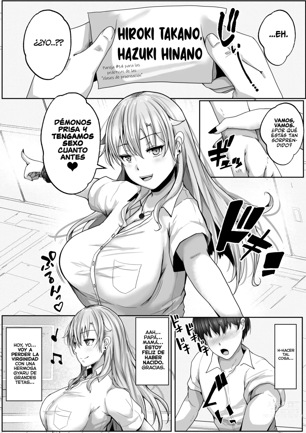 Page 4 of doujinshi Clases de Procreación: Una Popular Gyaru de mi Misma Clase Toma mi Virginidad Amablemente.