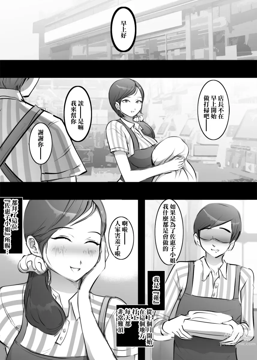 Page 2 of doujinshi 打工地方的人妻是個欲求不滿的色鬼主婦