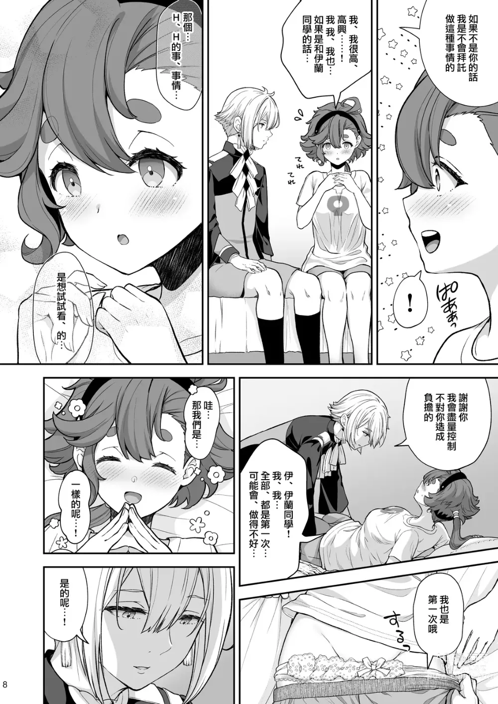 Page 8 of doujinshi Elan to Suletta no Sex Shinai to Derarenai Heya