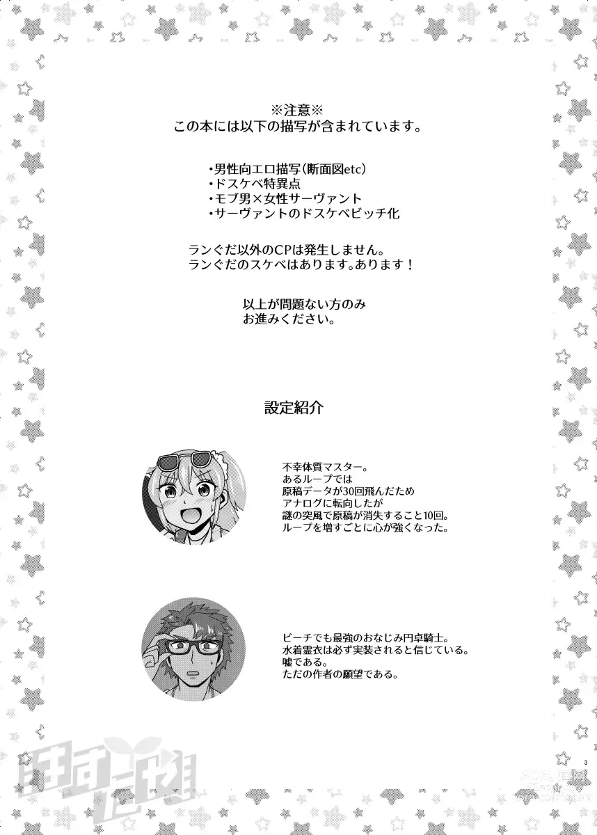 Page 2 of doujinshi Kencelo to Master in Dosukeberu Luluhawa