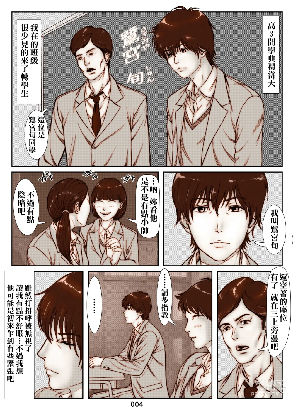 Page 4 of doujinshi Mikami Kei no Yuuutsu ~Tenkousei ni Netorareta Haha~