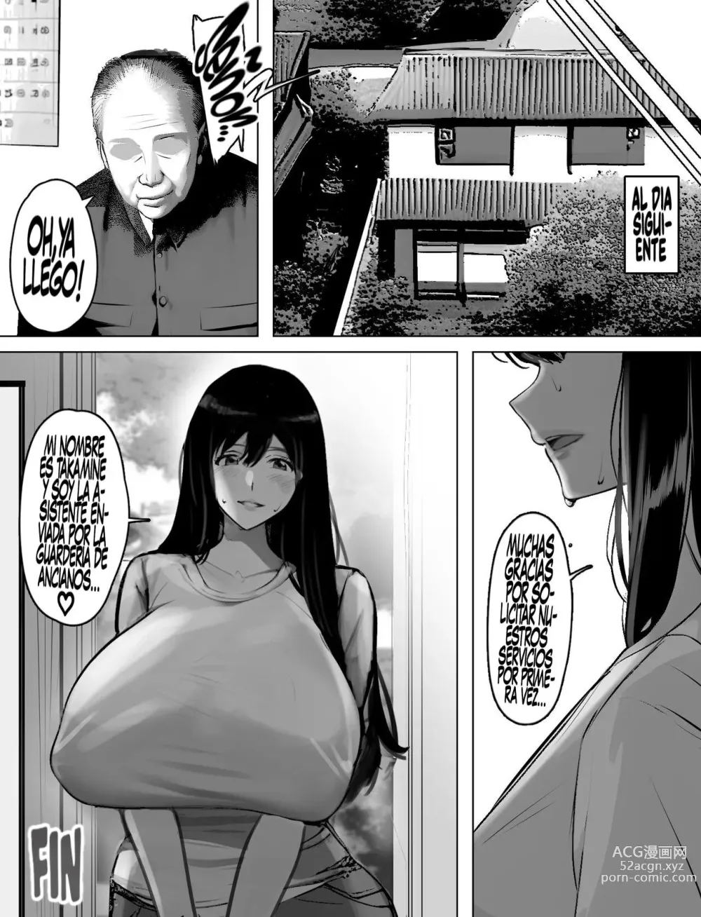 Page 44 of doujinshi Bakunyuu Home Helper no Ecchi na Houmon Kaigo - Enormes Pechos Compensan la Visita Traviesa de una Asistente