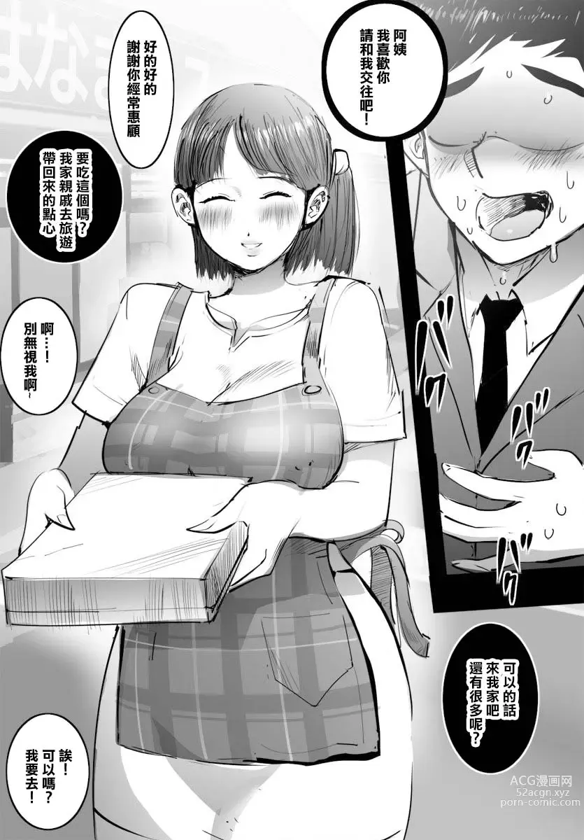 Page 2 of doujinshi Super no Oba-san ni Kokuhaku Shitara Nakayoku Shite Kurete Sokkou de Ecchi Shimashita