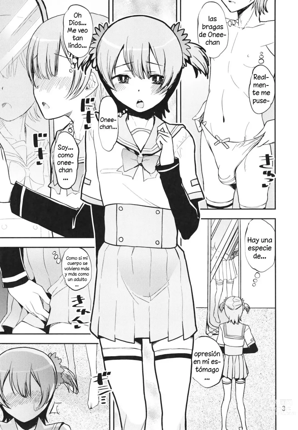 Page 3 of doujinshi Rena no Otouto Ane no Seifuku de Josou suru Hentai nanda kedo