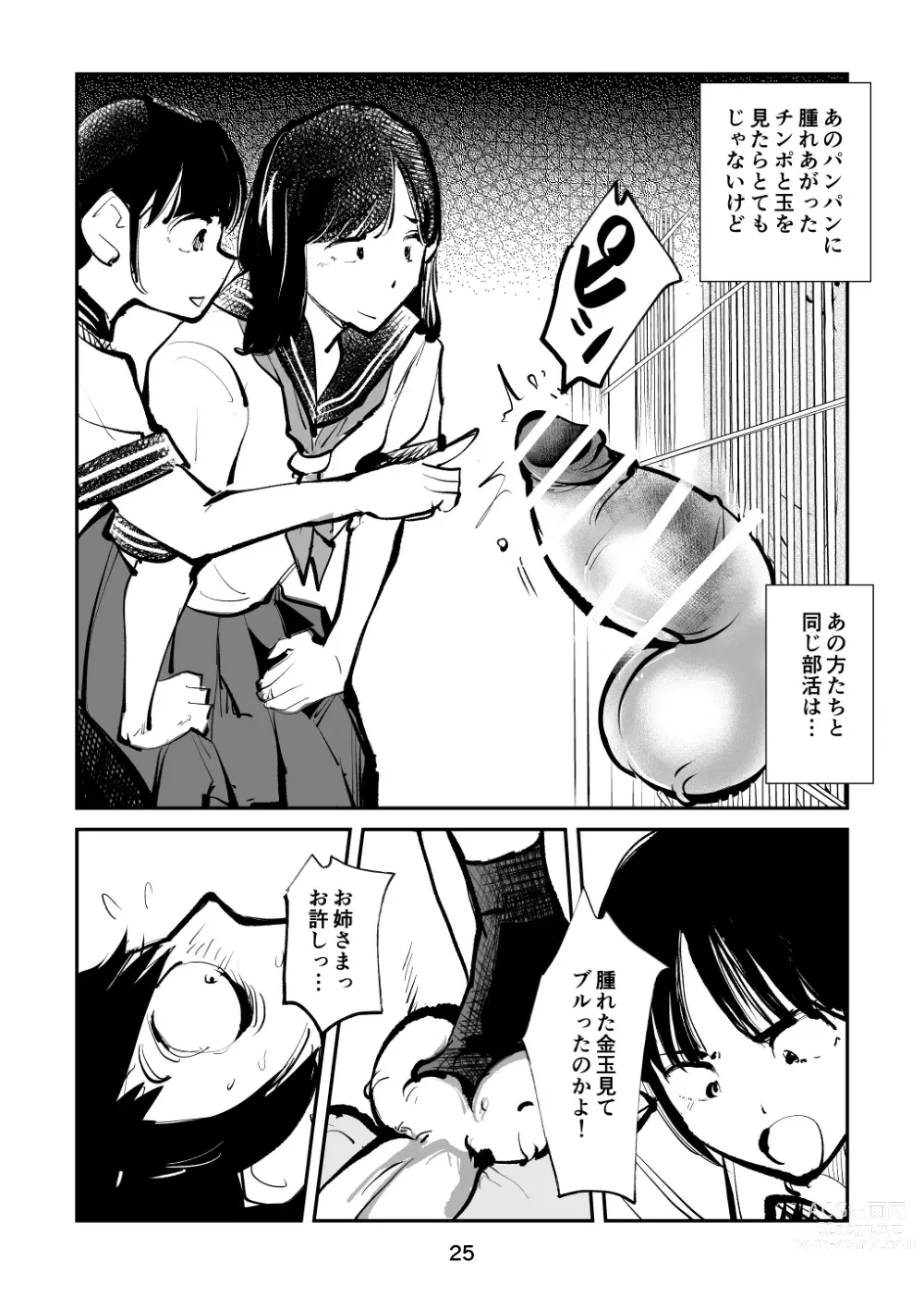 Page 25 of doujinshi Denma Shitei 6 Chinpo Naburi 3-nin Musume