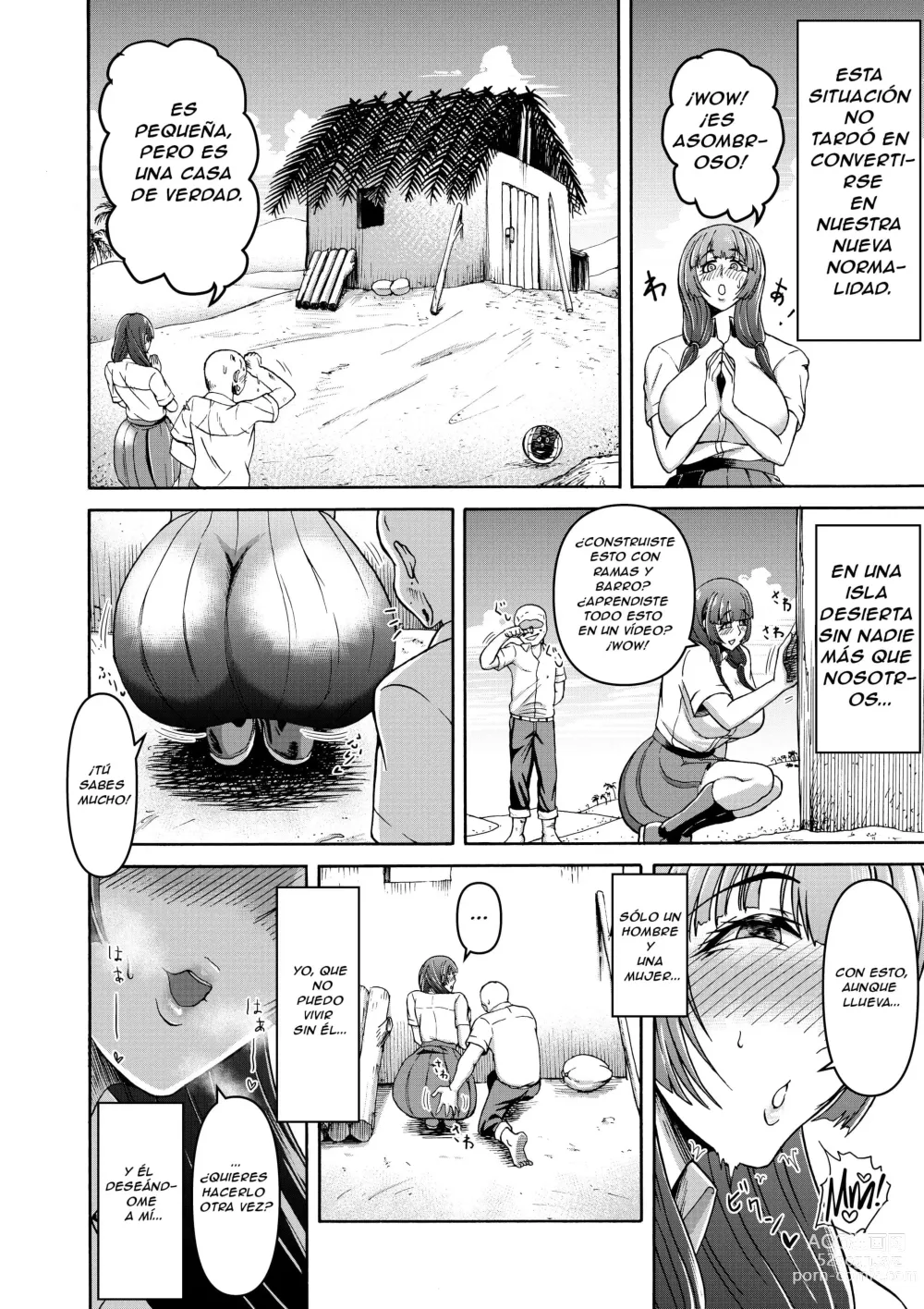 Page 26 of doujinshi Con un Hombre y una Mujer en una Isla Desierta, Algo Tiene que Pasar