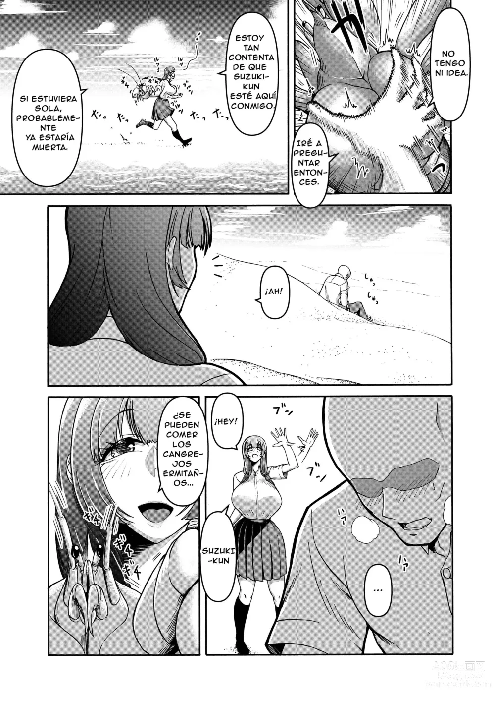 Page 9 of doujinshi Con un Hombre y una Mujer en una Isla Desierta, Algo Tiene que Pasar