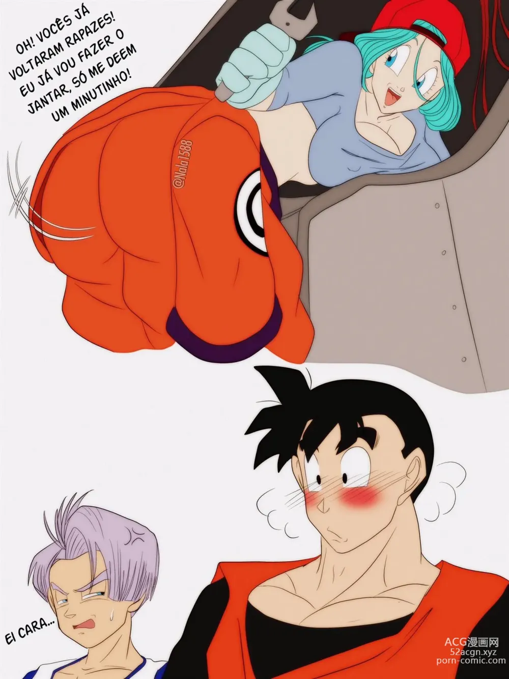 Page 35 of doujinshi Desejo de Bulma Gohan do futuro e bulma