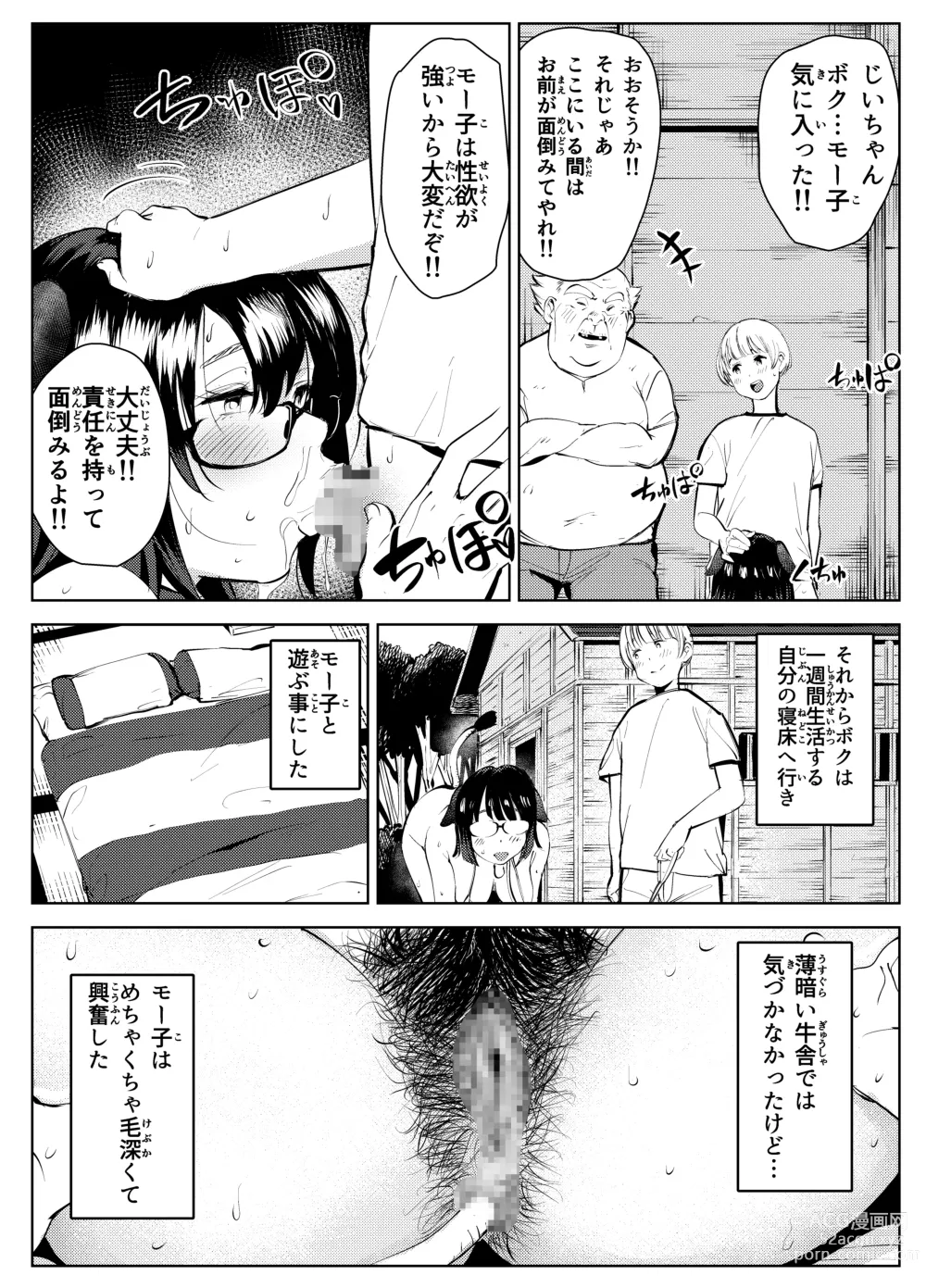 Page 22 of doujinshi Inaka no Jii-chan ga Shiriai kara Katta tte Iu Mesu Ushi ga Ushi ja Nai Ken