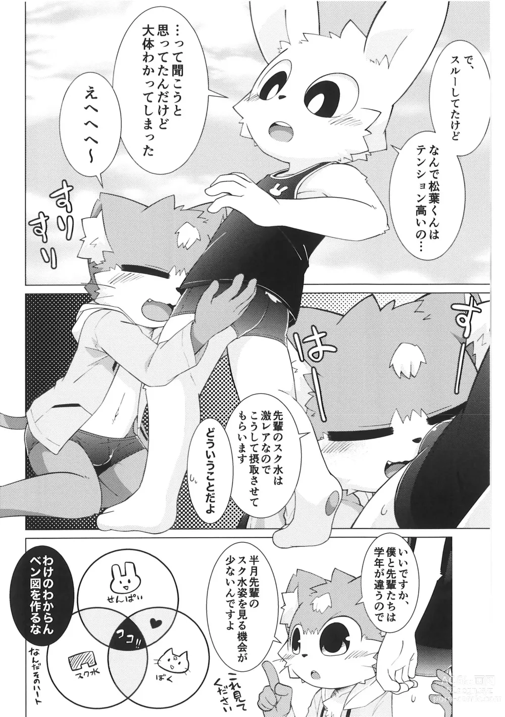 Page 5 of doujinshi Pantsu daisuki Hantsuki-kun Mizu