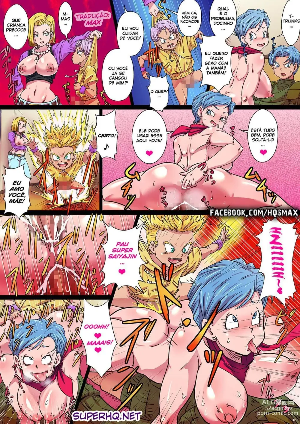 Page 15 of doujinshi Dragon Ball quadrinhos eroticos Trunks do futuro comendo Mai - rikka kai