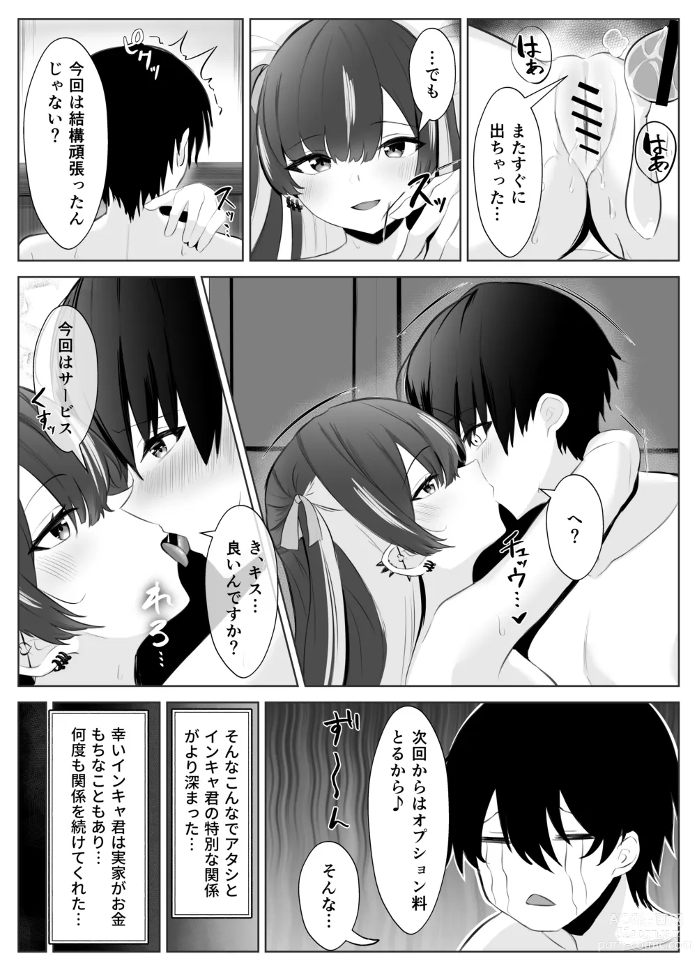 Page 22 of doujinshi Kuso Namaiki na Papakatsu Joshi ga InCha no Dekachin ni Ochiru made